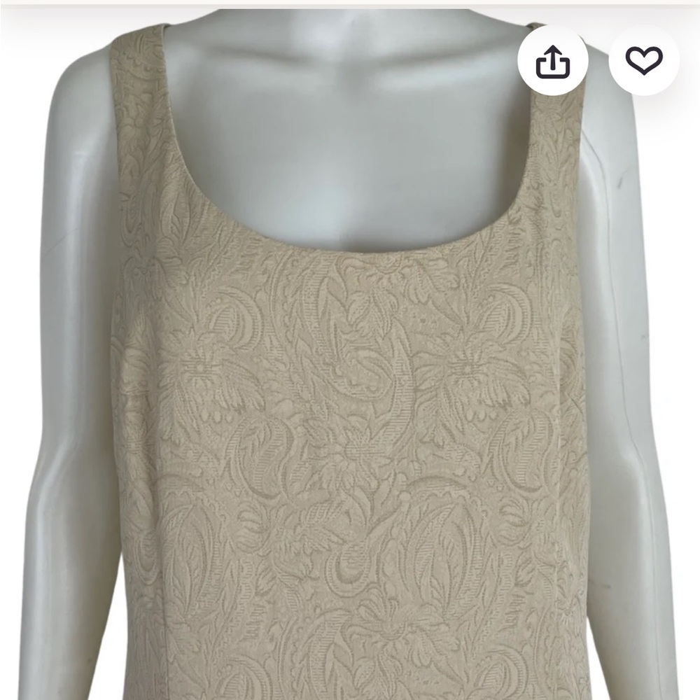 Danny & Nicole Gold-Beige Embroidered Maxi Dress with Jacket Two Pieces Suit - Picture 10 of 16